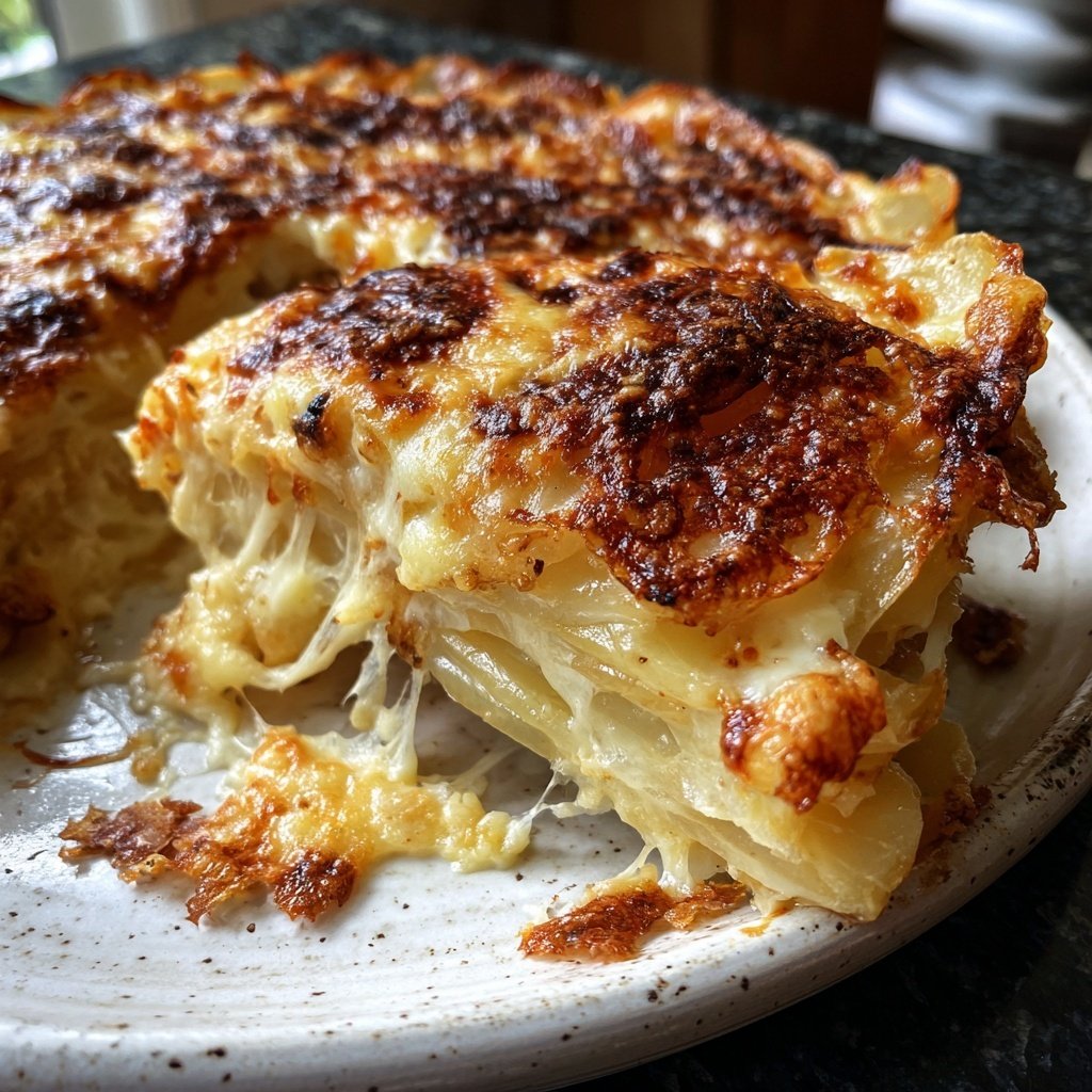 Potato Gratin with Cream and Cheese