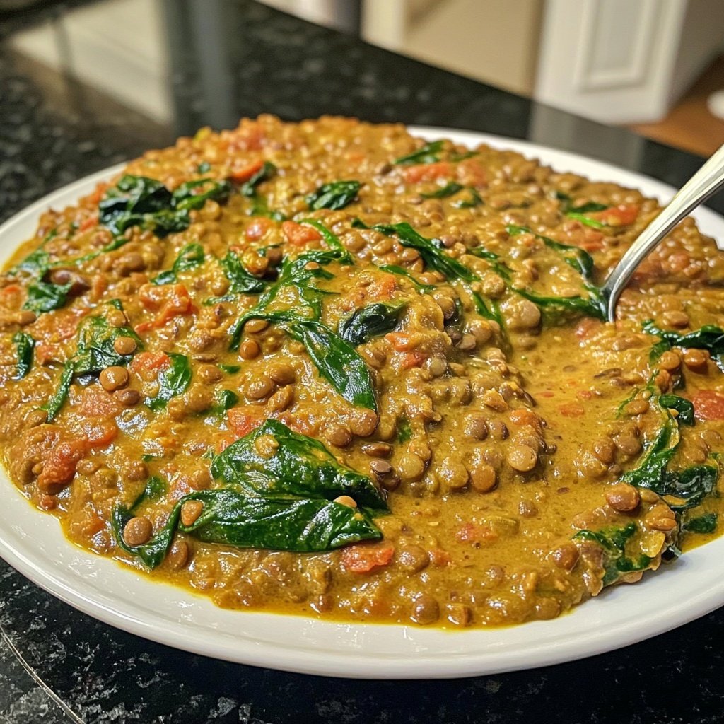 Healthy Lentil and Spinach Curry