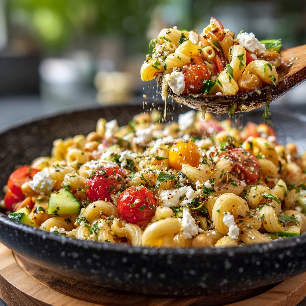Mediterranean Chickpea Pasta Salad