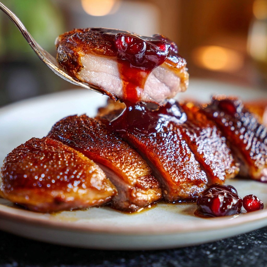 Duck Breast with Pomegranate Glaze