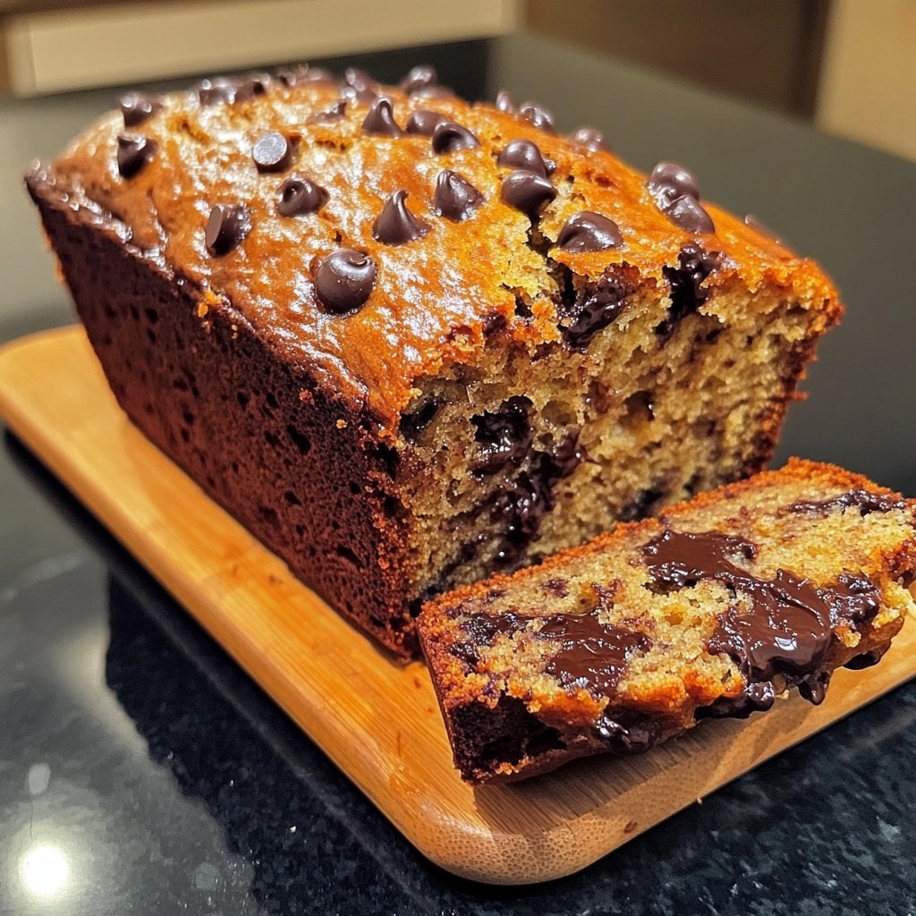Banana Bread with Chocolate Chips Recipe