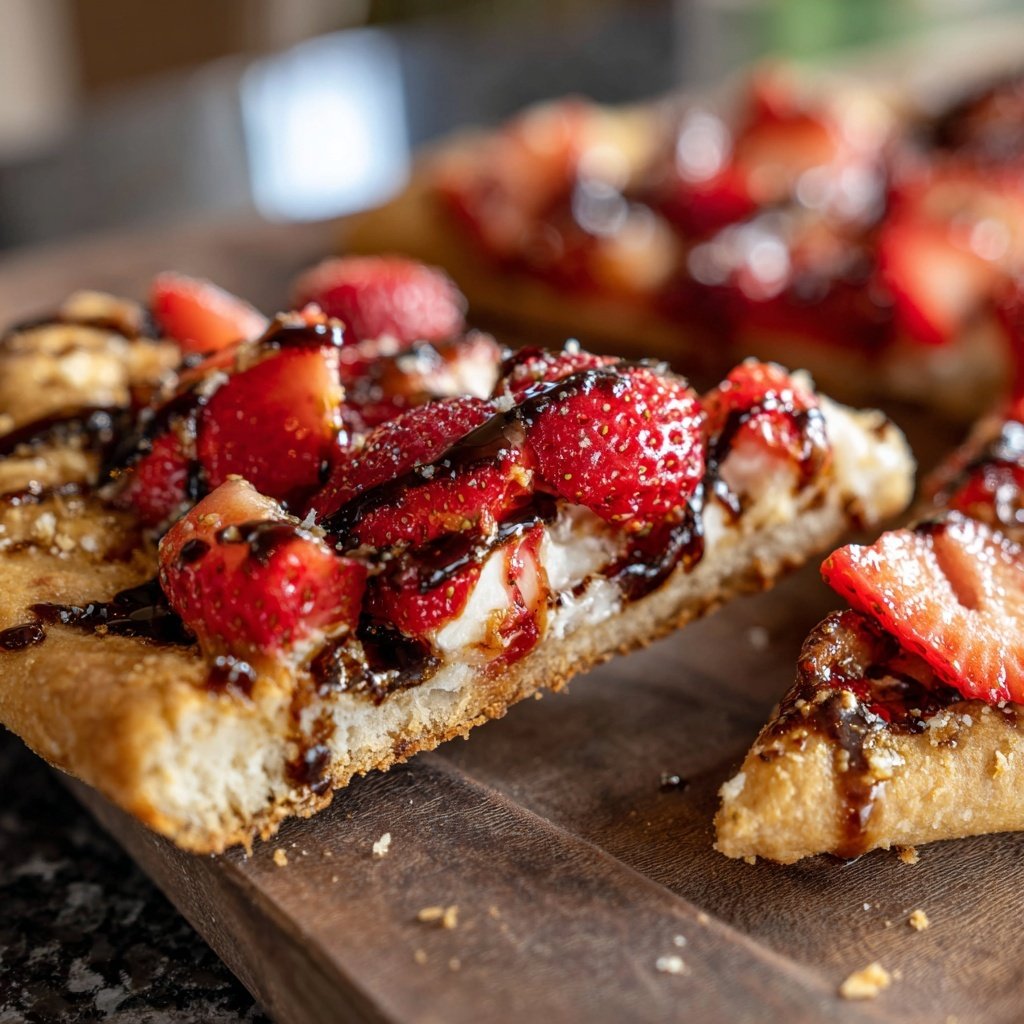 Flatbread with Strawberries and Balsamic