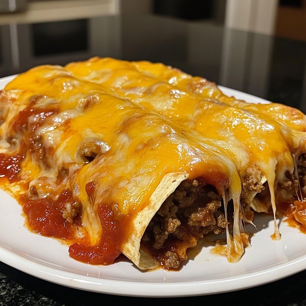 Easy Cheesy Ground Beef Enchiladas