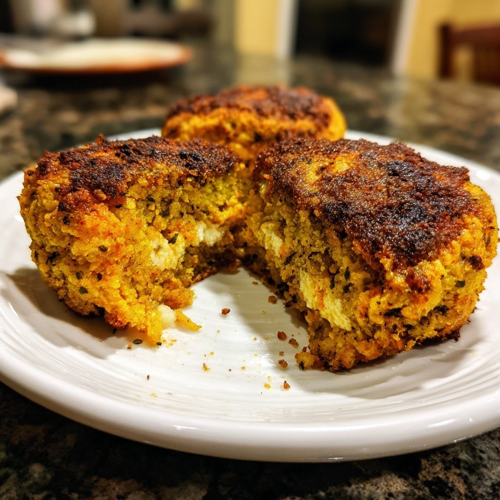 Baked Sweet Potato Chickpea Cakes