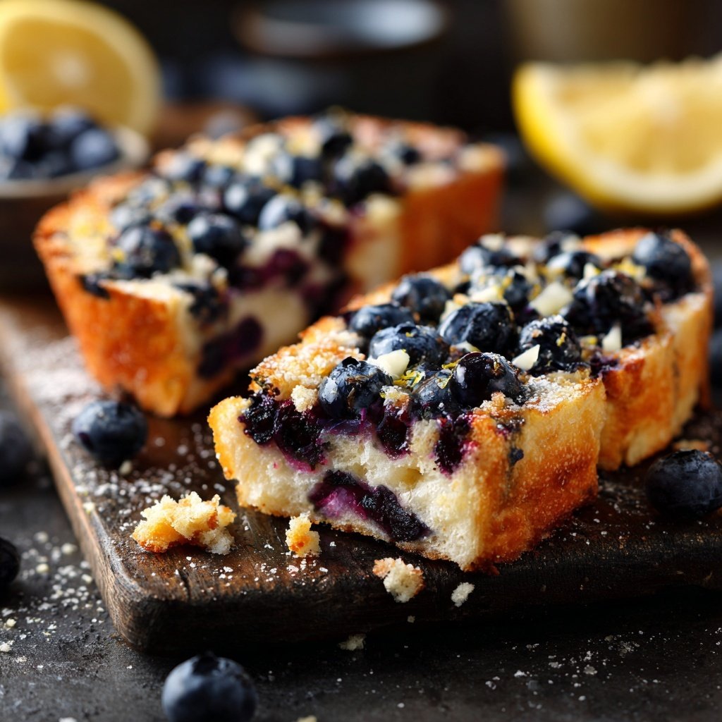 Blueberry Lemon Toasted Bread