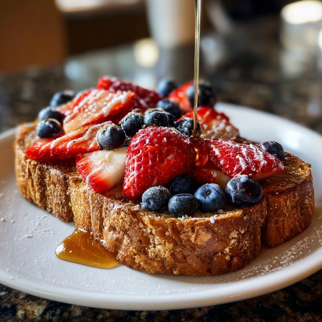 Valentines Breakfast Cinnamon Berry Toast