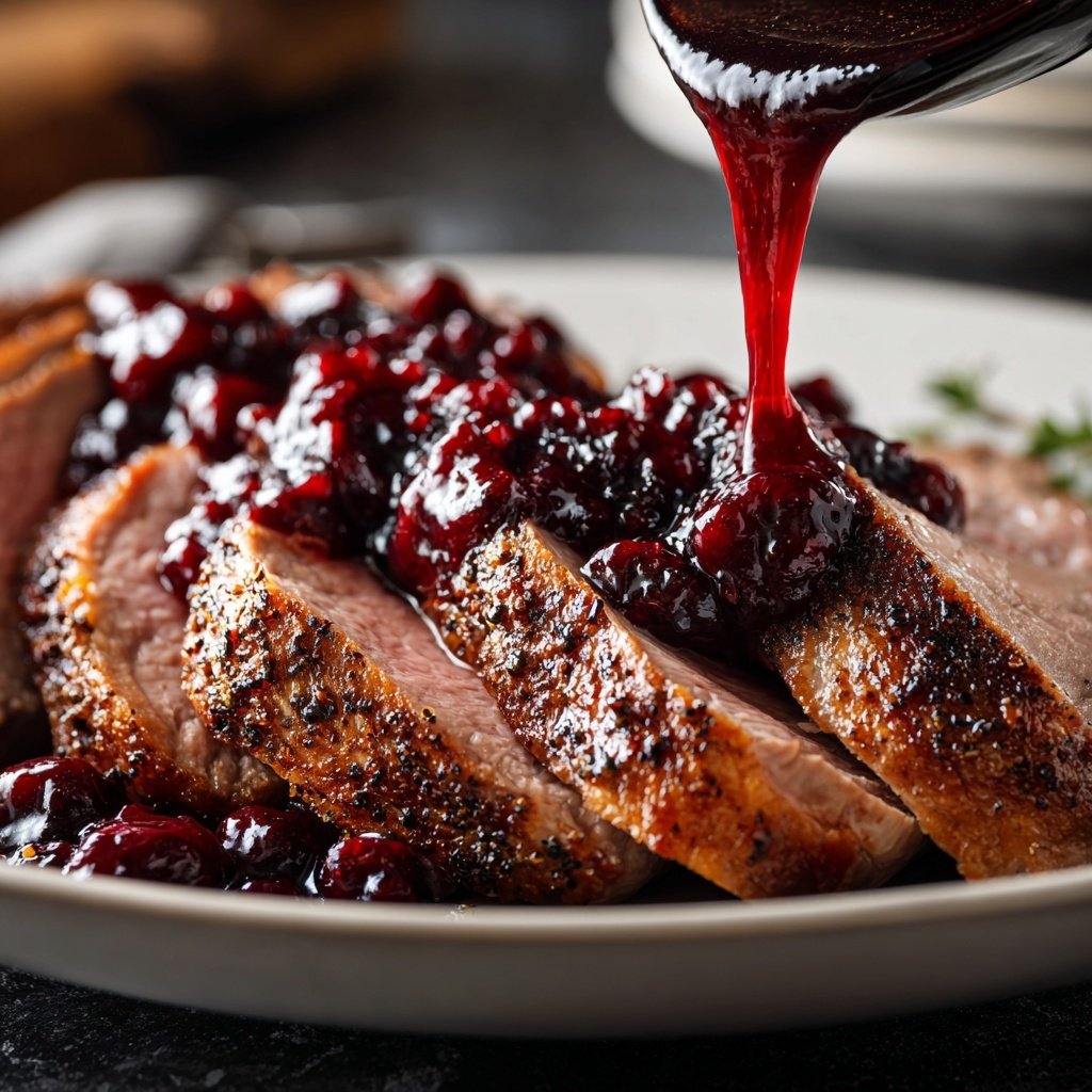 Duck Breast with Cherry Sauce