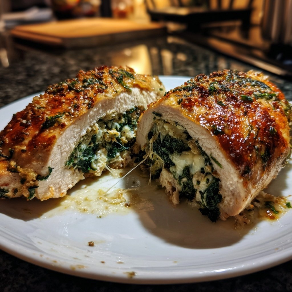 Stuffed Chicken Breast with Spinach and Cheese