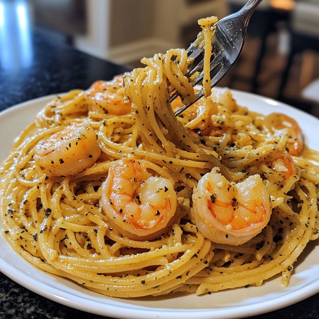 15-Minute Garlic Shrimp Pasta