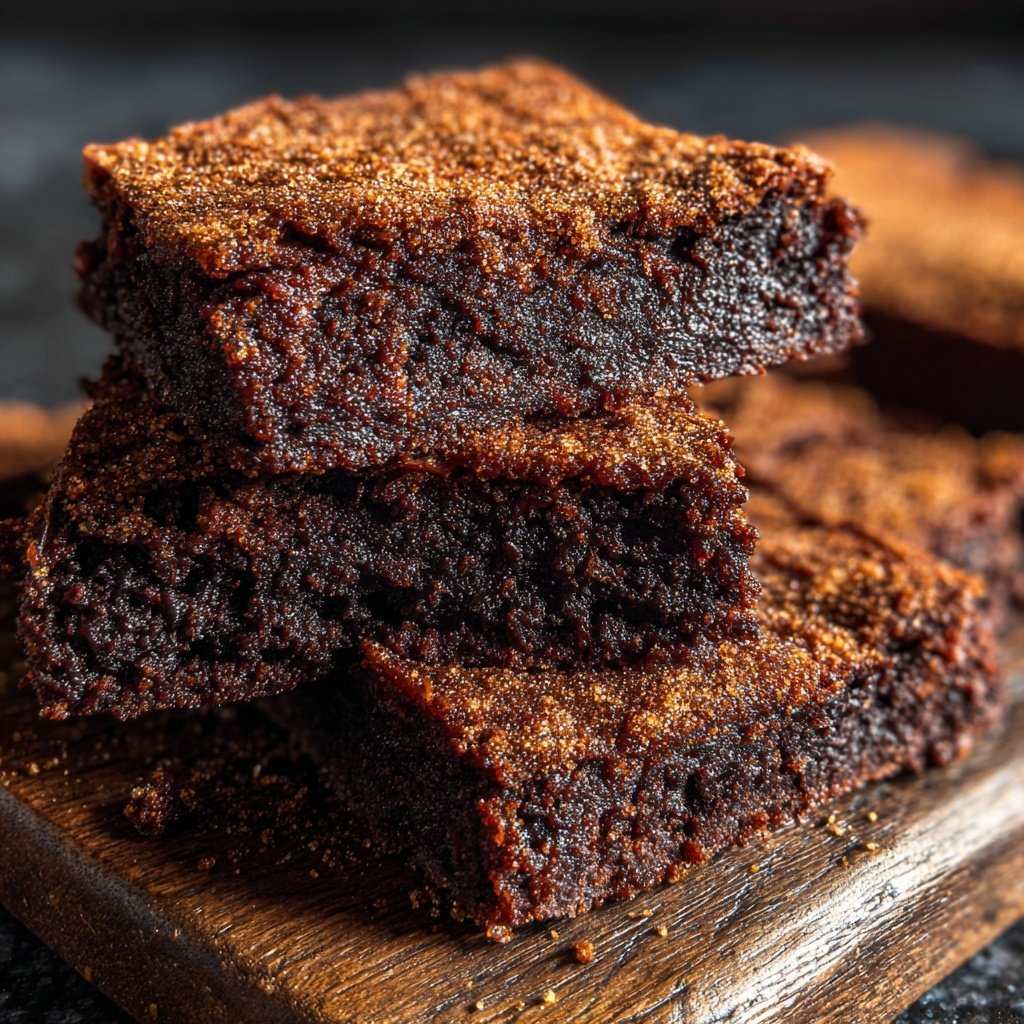 Cottage Cheese Brownies with Cinnamon Sugar
