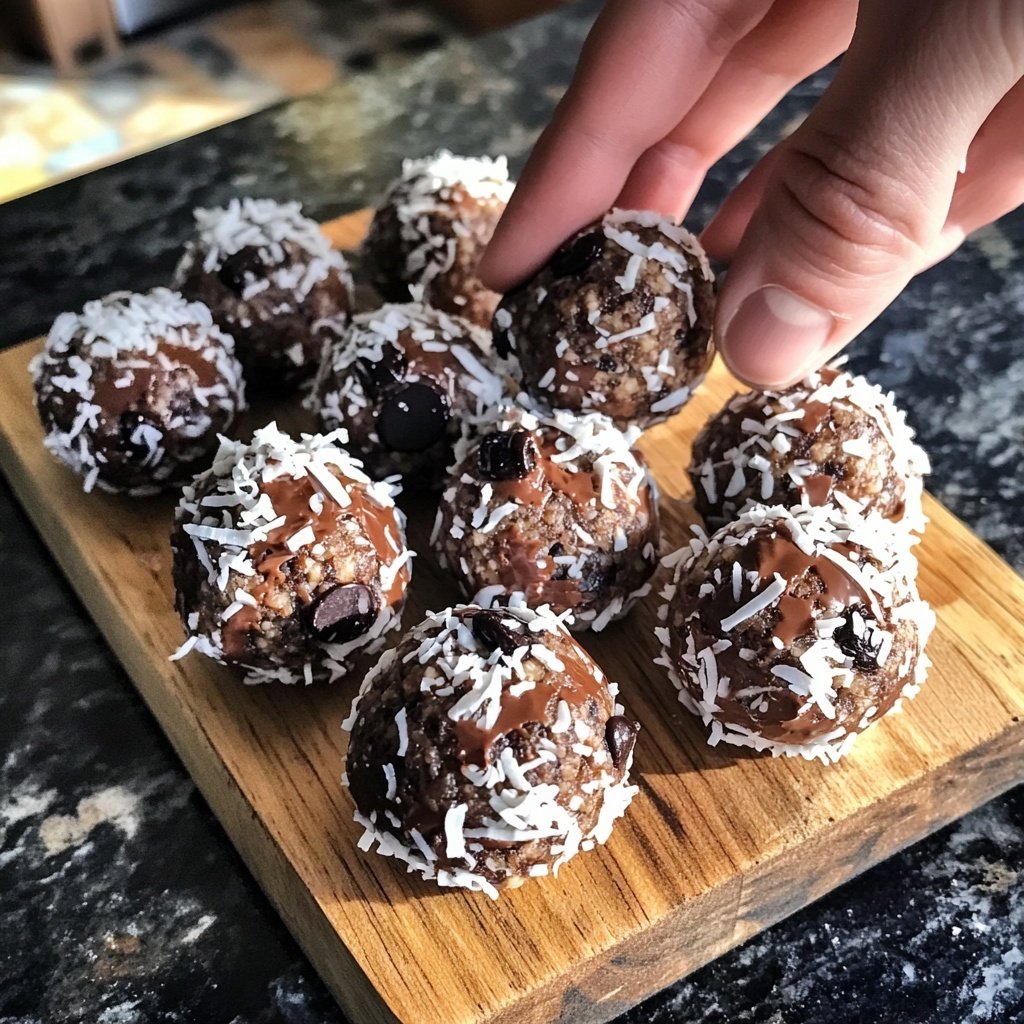 No-bake chocolate protein balls